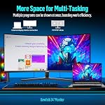 Gawfolk 34 inch Ultrawide Curved Gaming Monitor, 1500R PC Screen 165Hz UWQHD 3440x1440, with Height Adjustment, FreeSync