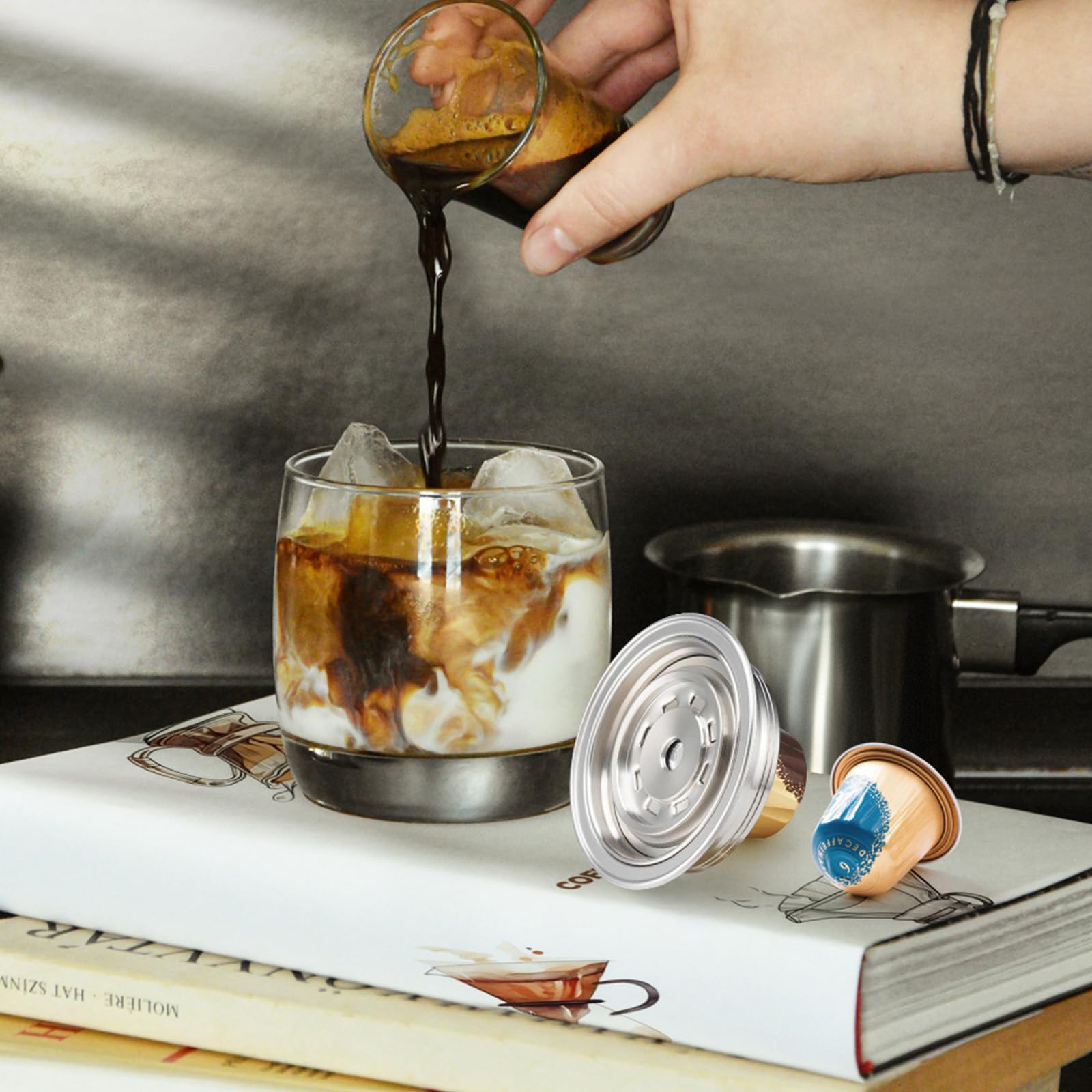 Wiederverwendbare Kaffeekapsel-Konverter, Kaffeepad-Adapter, Kaffee-Tablett, Kaffeemaschinen-Zubehör für verschiedene Kaffeemaschinen, Kaffeezubehör