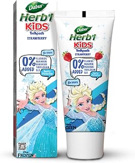 DABUR Herb'l Kids Elsa Frozen Toothpaste|3+ Years|Straw...