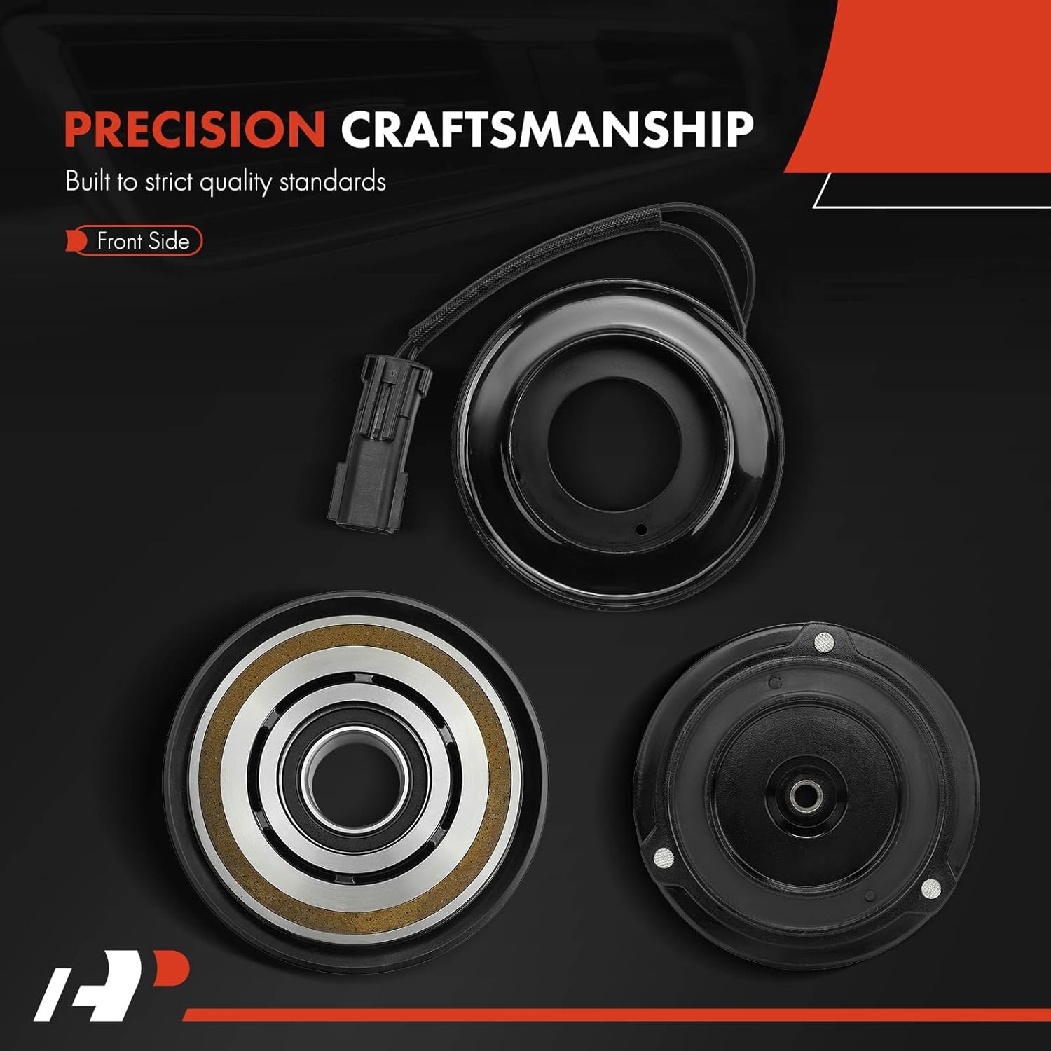 A-Premium Air Conditioner AC Compressor Clutch Kit Compatible with Dodge Grand Caravan 2011-2020, Journey 2017-2019 3.6L & Chrysler Town & Country 2011-2016 & Volkswagen Routan 2011-2014 & Ram C/V