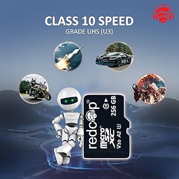 redcop MicroSDXC Memory Card 256GB with Full Size Adapter – Upto