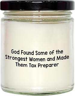 Funny Quote Tax Preparer Gifts from Men to Women Coworkers Family 9oz Vanilla Soy Candle Handmade Clean Burning Christmas Unique Presents