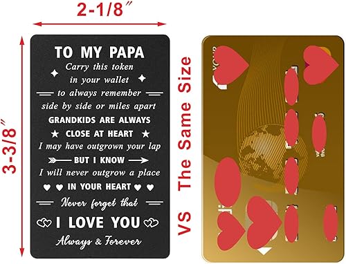 Miniatura 2 de ENGZHI Regalos para papá de nietos  Tarjeta de cumpleaños para papá, los nietos siempre están cerca de corazón  Regalos para Navidad, Día del Padre