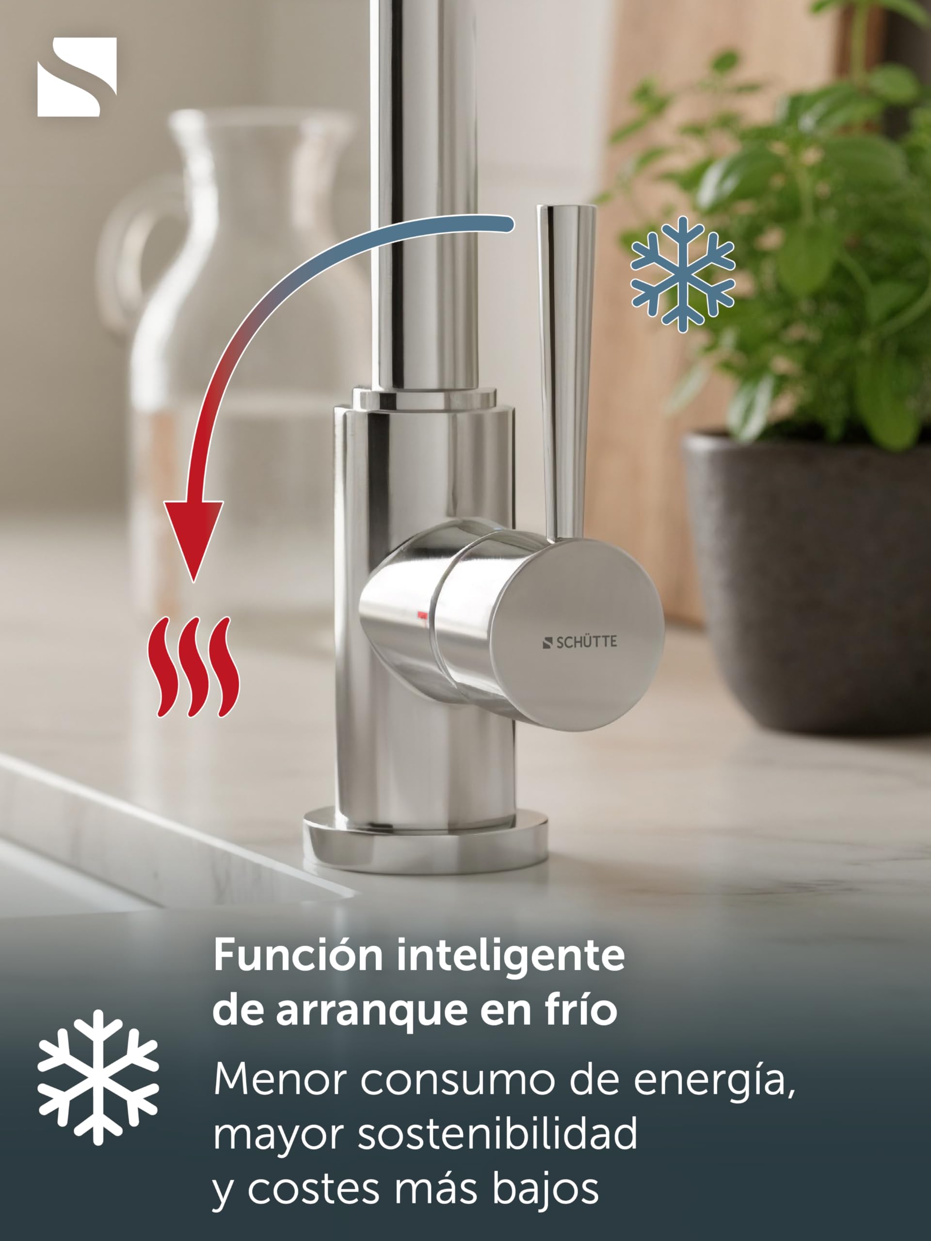 Grifo de cocina SCHÜTTE Cornwall, grifo de cocina, mezclador de fregadero giratorio 360 grados para fregaderos dobles, 79116 cromado