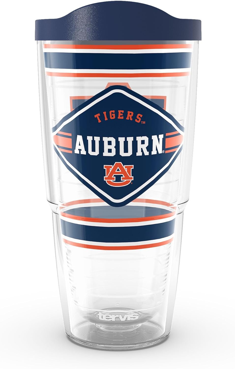 Tervis Auburn Tigers - First String Made in USA Double Walled Insulated Tumbler Travel Cup Keeps Drinks Cold & Hot, 24oz, Classic