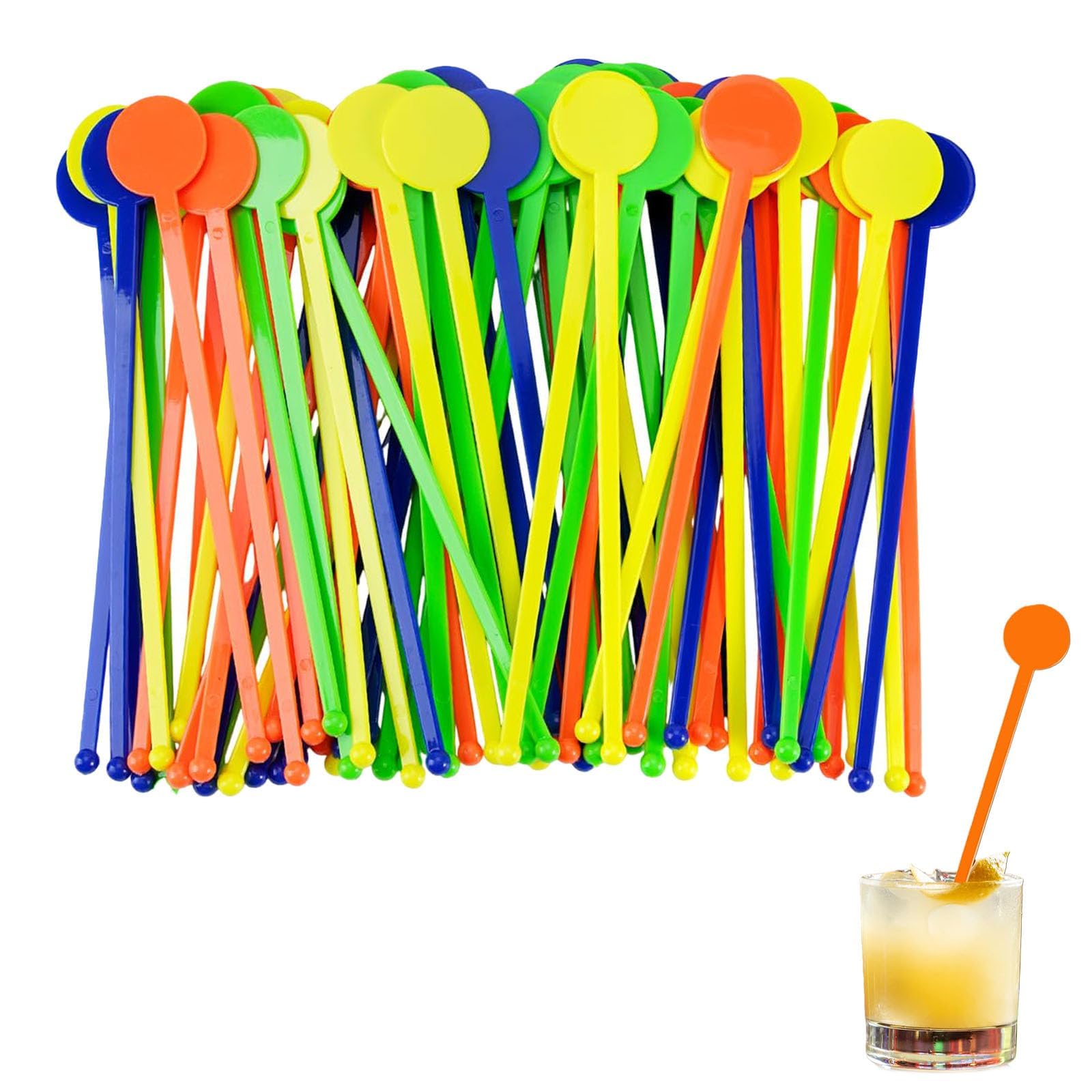 Accesorios de Decoración para Cócteles, 80 Piezas Palitos de Coctel Brochetas, 18 cm Palillos para Cócteles para Frutas, Reutilizables/Hawai, para Frutas/Cumpleaños/Fiesta