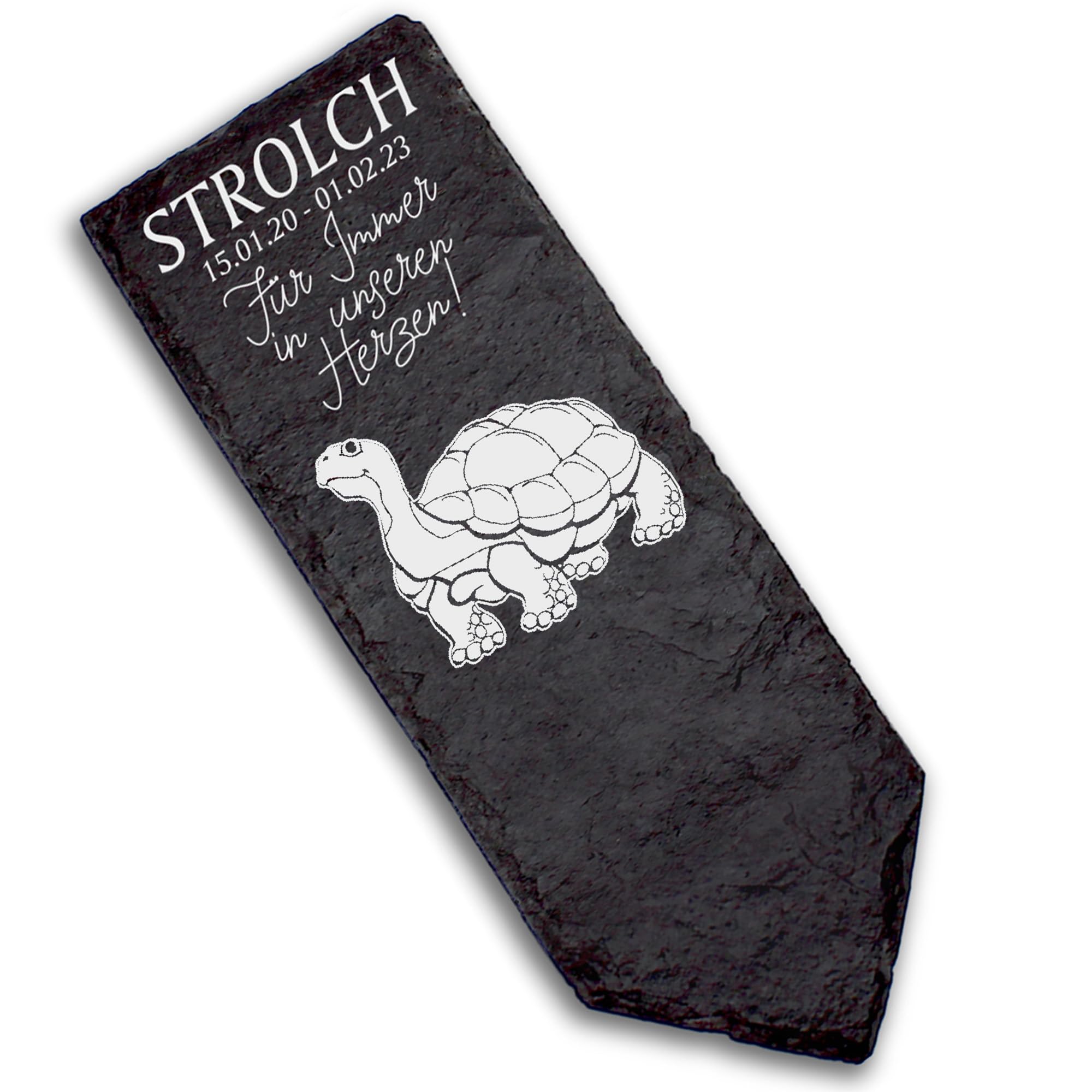 Dekolando Grave Stake, Grave Decoration, Tortoise, Personalised Grave Decoration, 22 x 8 cm
