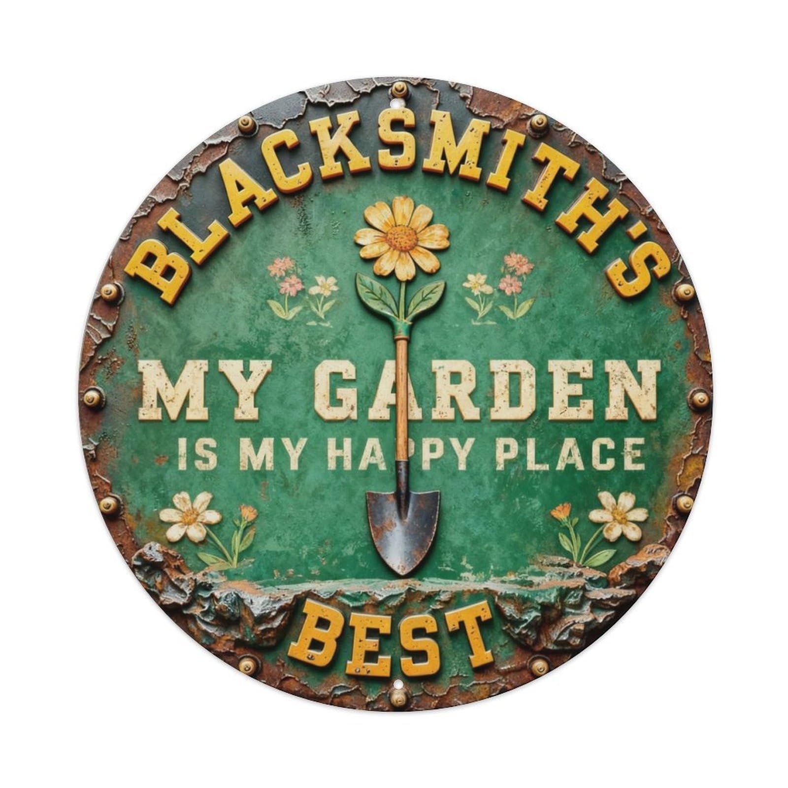 My Garden Is My Happy Place Metal Tin Sign Plaque