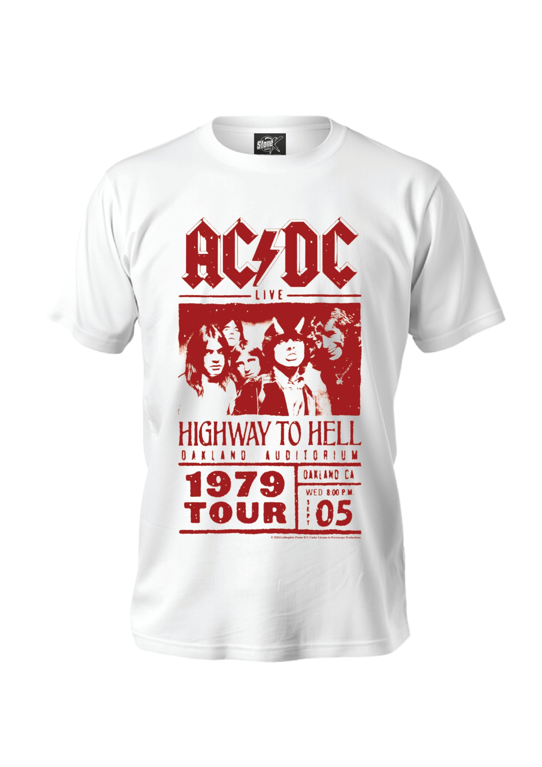 AC/DC T-Shirt Homme Highway to Hell 1979 Tour – Licence Officielle, Style Rock Vintage, Coton Premium Confort, Blanc, XS-XXL — B0GVG3CKPJ - Les Beatles, Paul McCartney, John Lennon, RIngo Starr, George Harrison AC/DC T-Shirt Homme Highway to Hell 1979 Tour - Licence Officielle, Style Rock Vintage, Coton Premium Confort, Blanc, XS-XXL — B0GVG3CKPJ