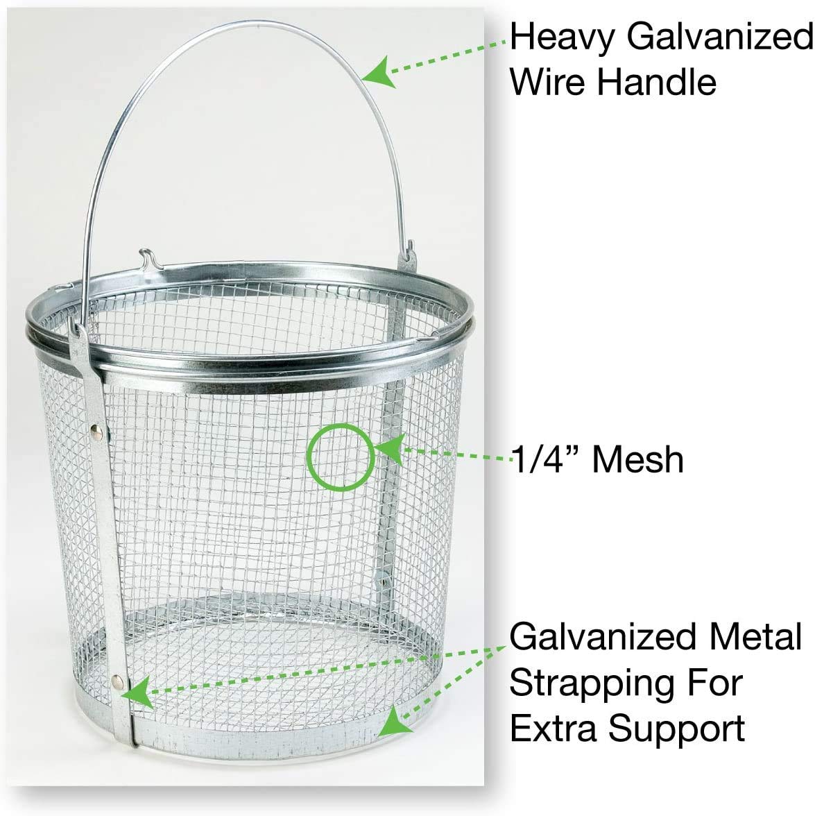 Parts Washer Accessory Basket Mesh 8.5 x 9 Inch Round with Lid