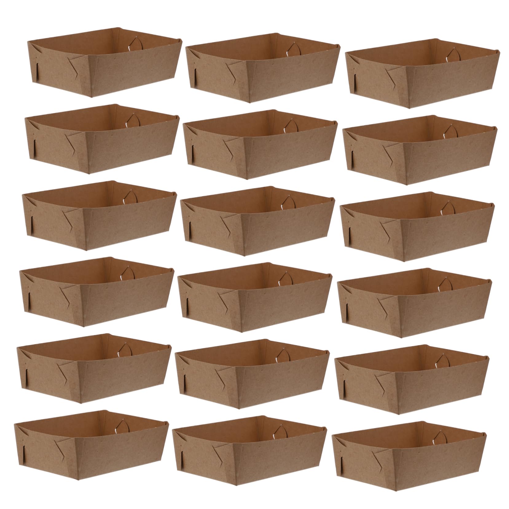 KICHOUSE Disposable Food Trays 50 Pack Paper Baking Trays Food Storage Boxes for Snacks