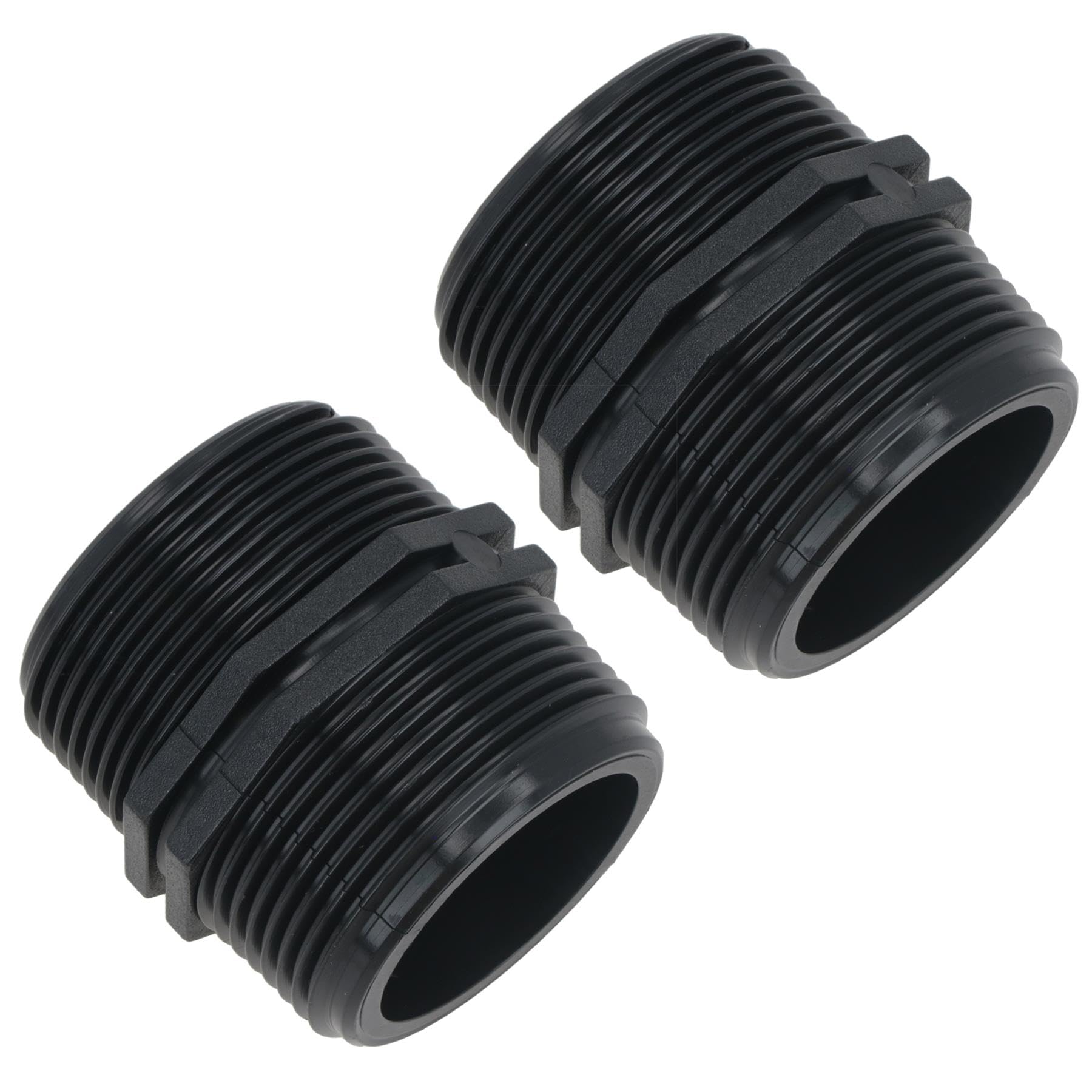 Polypropylene PP Male Nipple Thread Pipe Fitting Sockets 1-1/2in – 1-1/2in BSP 2pc