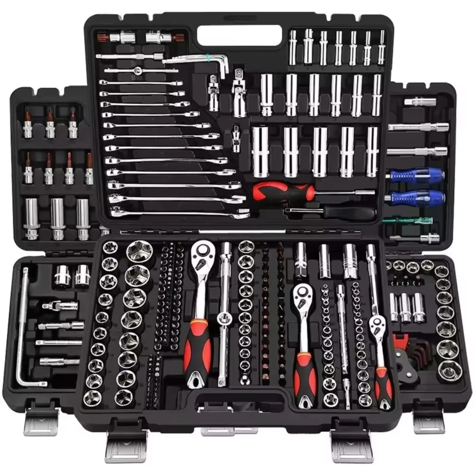 YNIYUJKL Ratchet Wrench Set Hex Key Tool Kit For Car Repair Hard Case Sto Mechanic Tools 180 Piece Set For Auto Maintenance Diy Projects