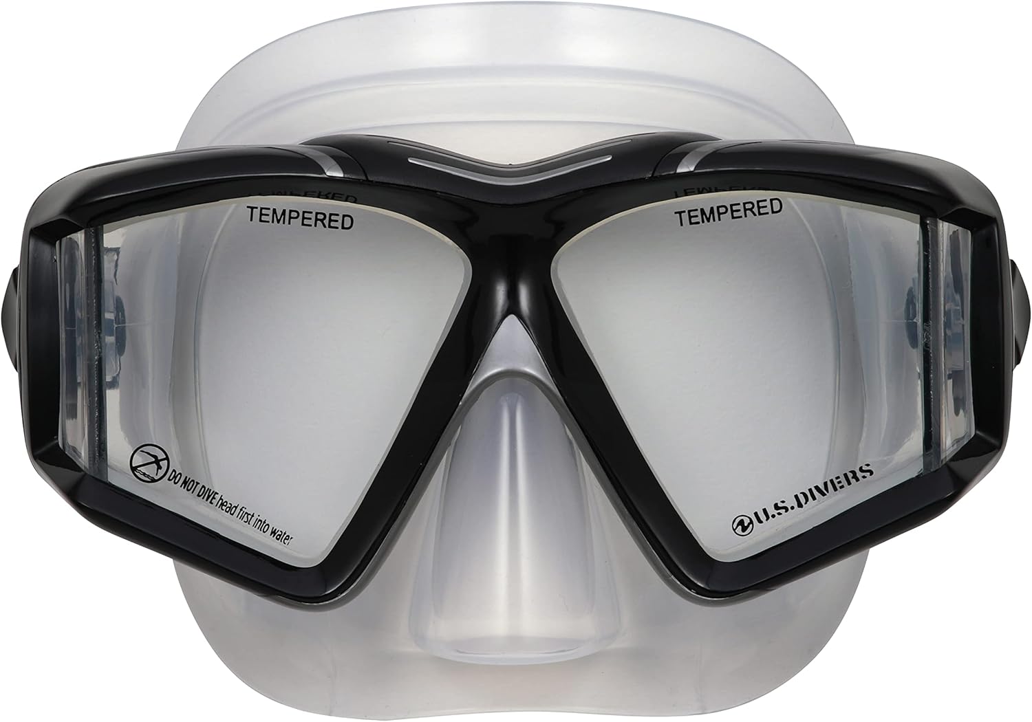 U.S. Divers Sideview Adult Snorkel Mask - 180-Degree Full Underwater Vision, Leak-Free Silicone Face Skirt, Easy-Adjust Mask Buckles - Pro Series | Unisex Adult