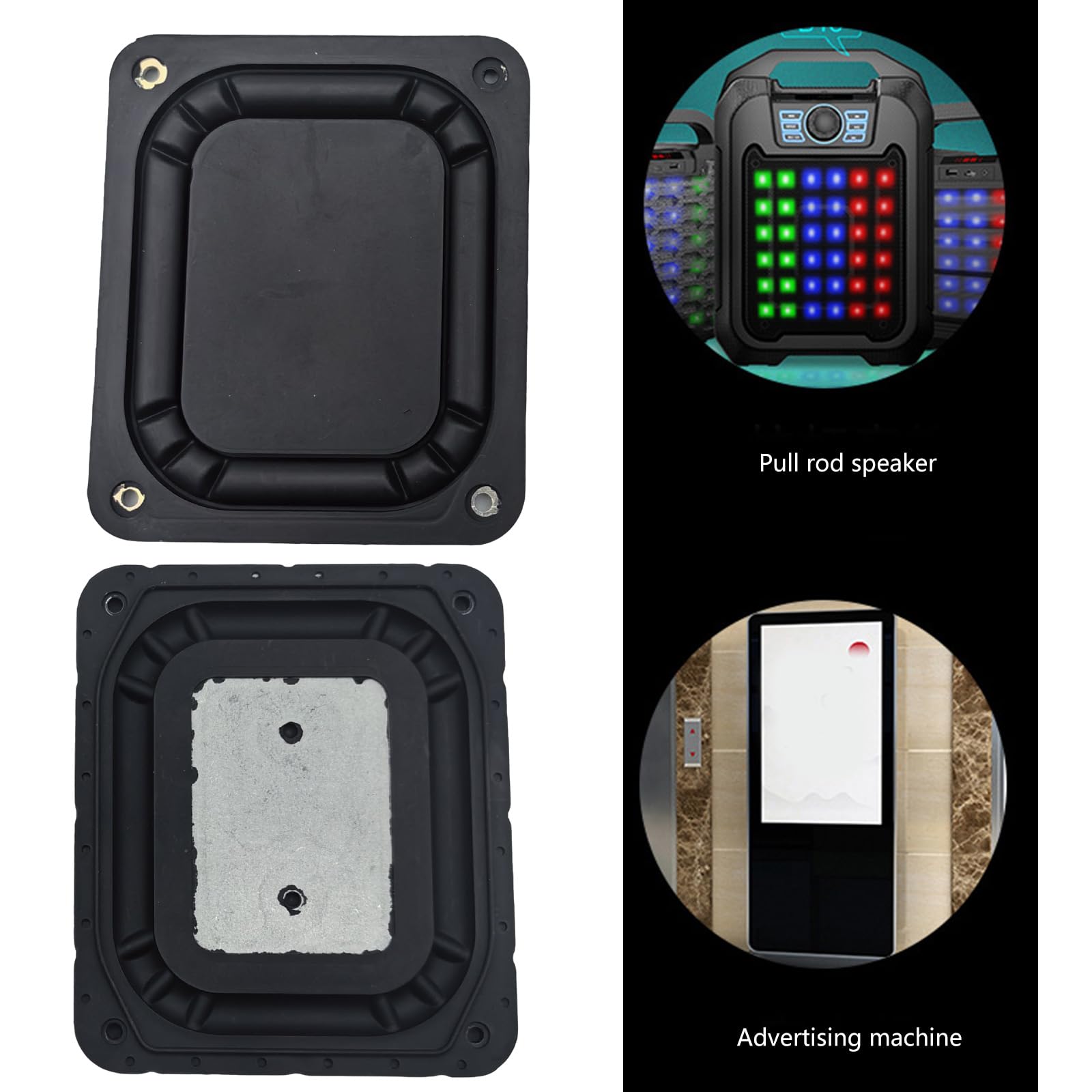 Passive Bass Radiator Diaphragm Auxiliary Strengthen Membranes Woofers 69x59mm Rubber