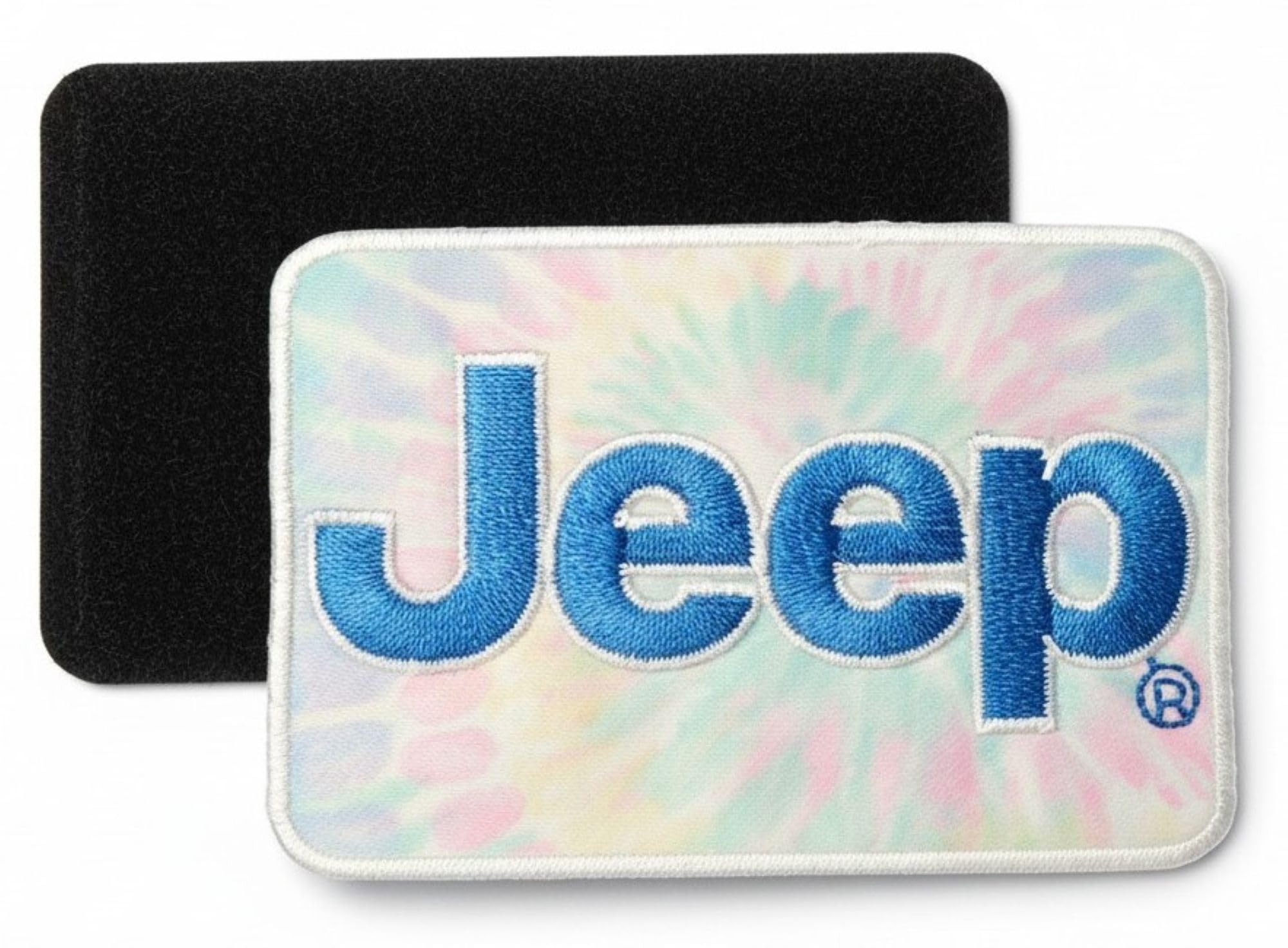 Patch brodé Jeep Tie Dye écusson scratch pour veste et sac à dos
