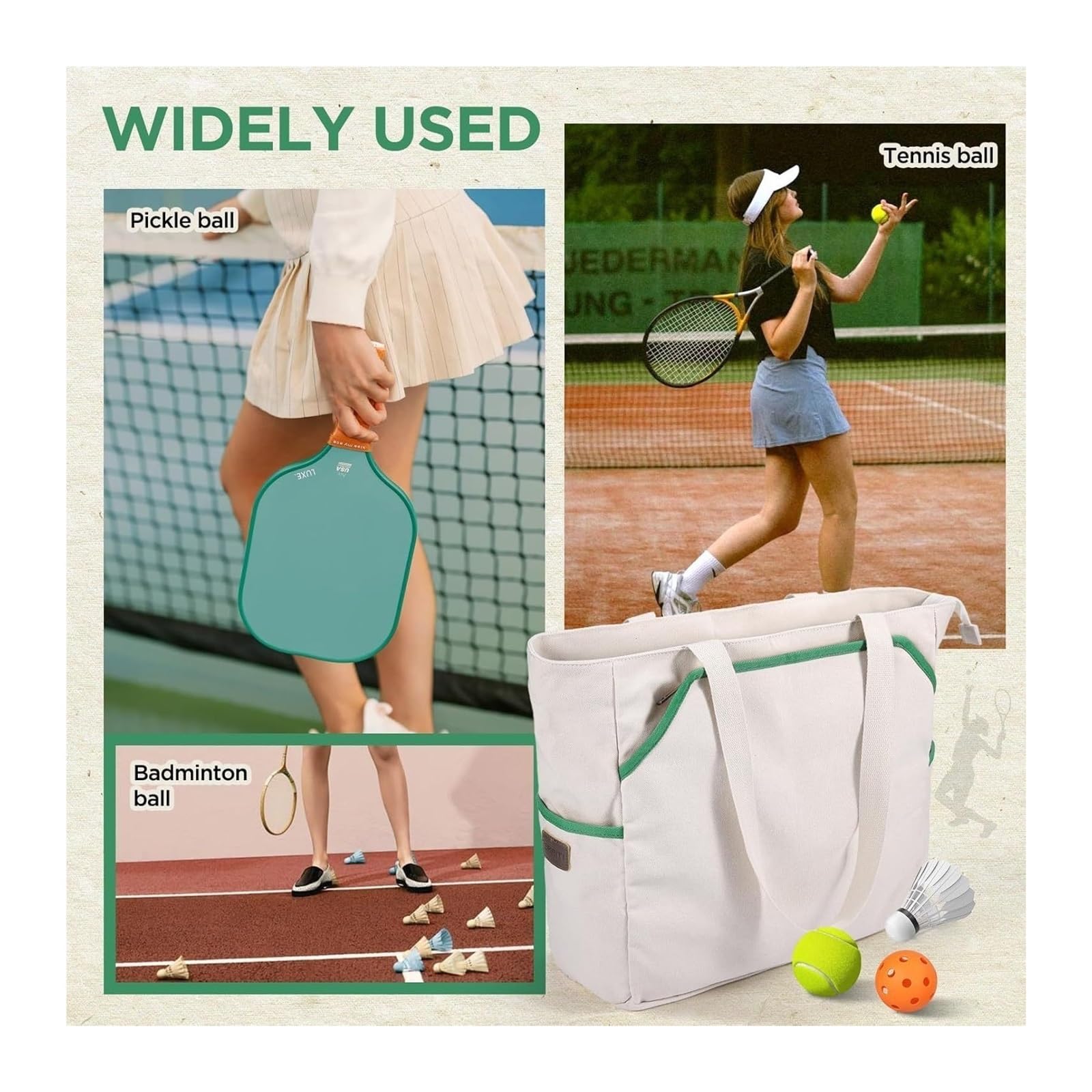 Raquetero Tenis Bolsa De Tenis, Mochila Portátil for Raqueta Deportiva Gran Capacidad, Adecuada for Almacenamiento Bádminton