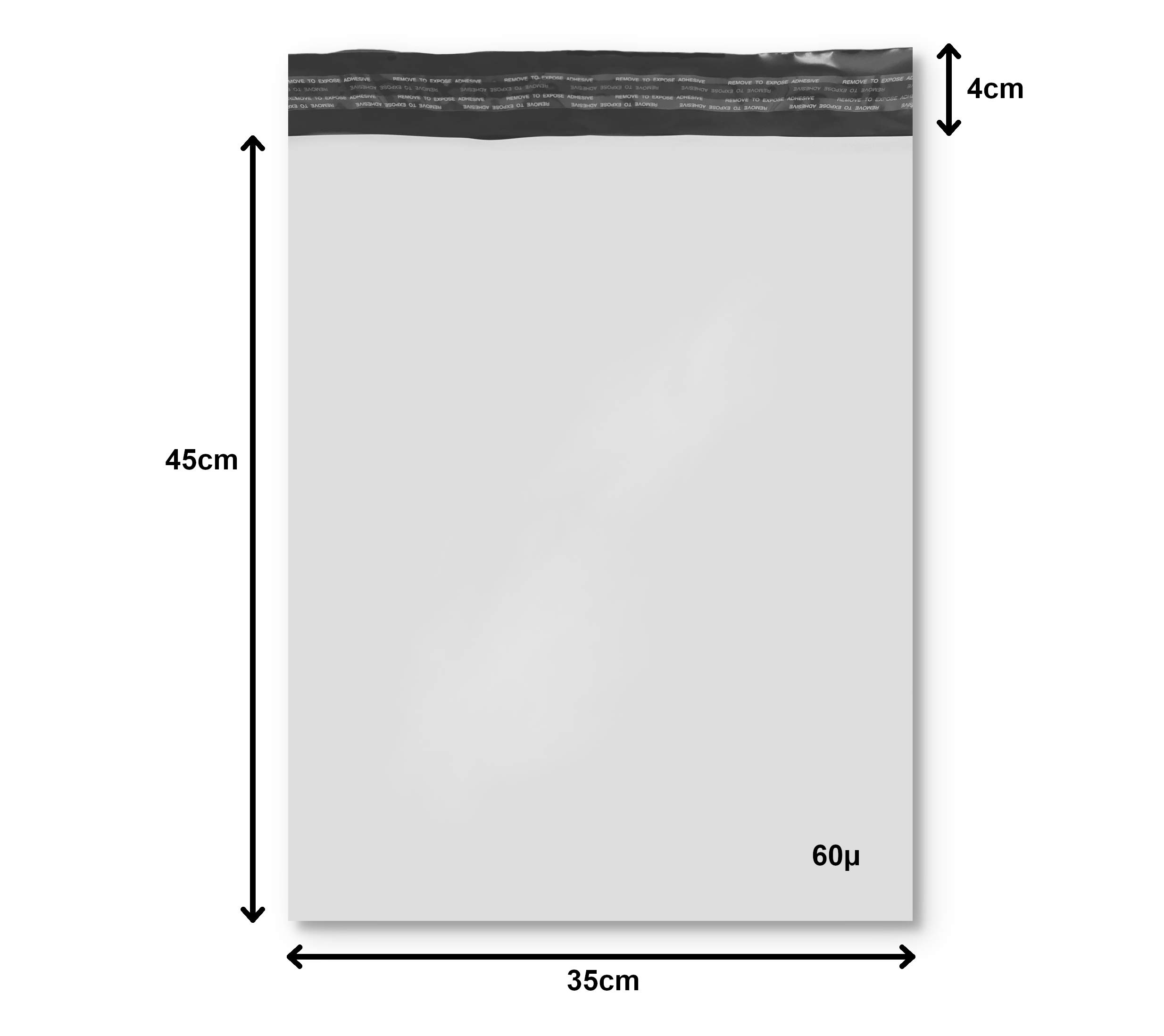 Lot de 500 Enveloppes plastique blanches opaques A3 350 x 450 mm,pochettes d'expédition 35x45 cm 60 microns. Enveloppe fine 22g, légère, solide, inviolable et imperméable.