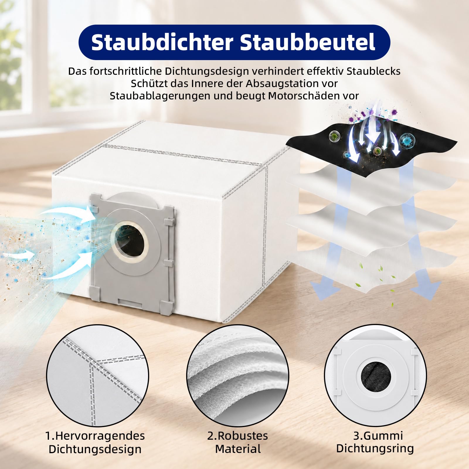 22 Stück Zubehör für Ecovacs Deebot T90 PRO Omni / T90 Omni / X12 PRO Omni Saugroboter | 2 Hauptbürste, 6 Staubbeutel, 4 Filter, 3 Roller Wischwalze, 6 Seitenbürsten