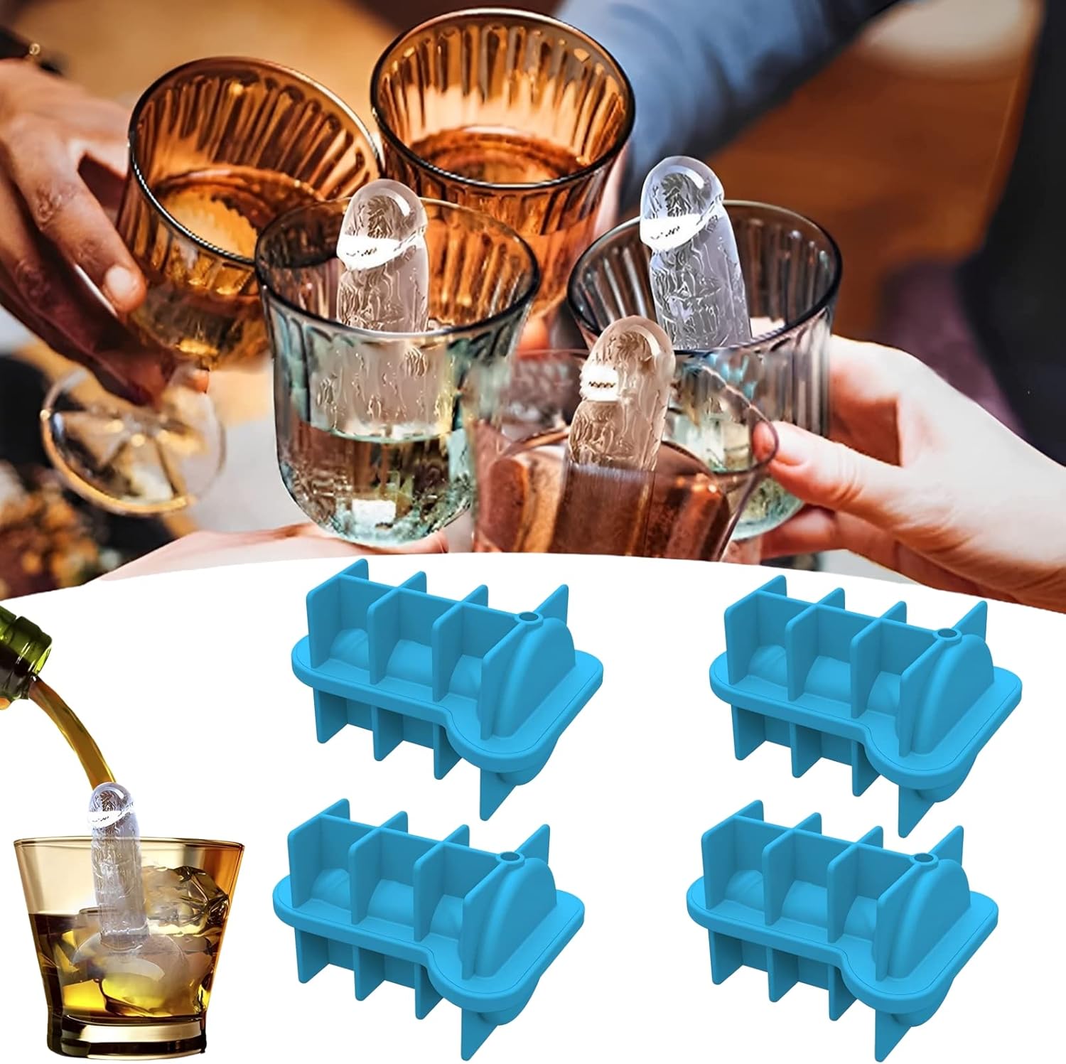 Amazon.com: VAAC Adult Prank Ice Cube Mold,Novelty Silicone Ice Cube ...
