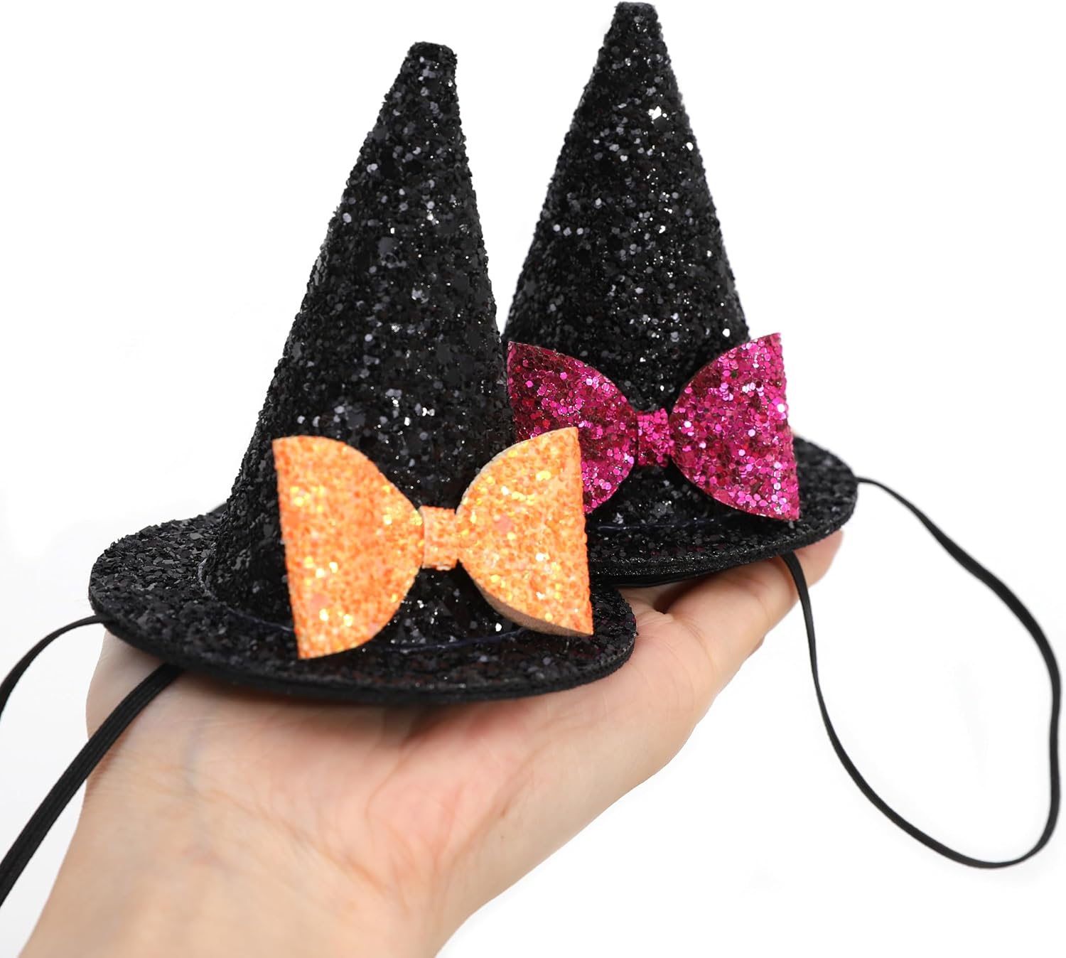 Mini Glitter Witch Hat Headband - Halloween Hair Accessory for Women, Purple Wickd Witch Headband, Halloween Witch Costume, not a toy