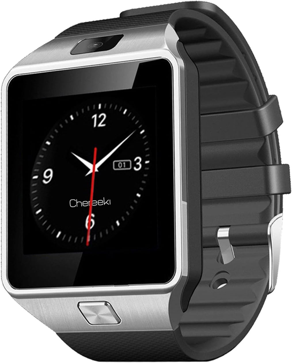 CHEREEKI Bluetooth Smartwatch 1.56 Inch Touch Screen Smart Watch Supports SIM Card & TF with Pedometer Camera for Android Smartphones