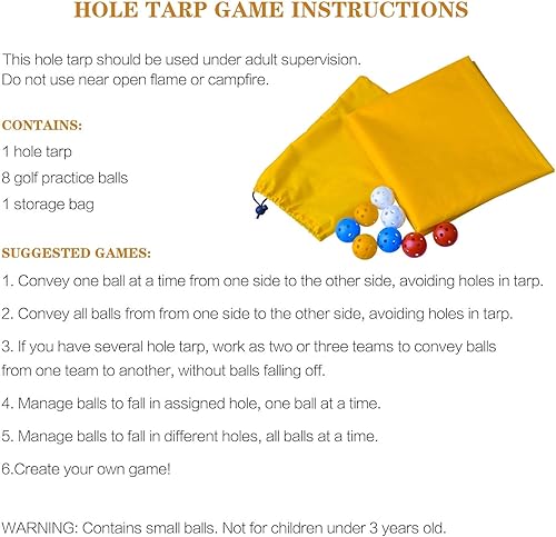 Vista 5 de Sonyabecca Hole Tarp Team Building Exercise Activities Games Teamwork Group Learning Fun Playing Yellow