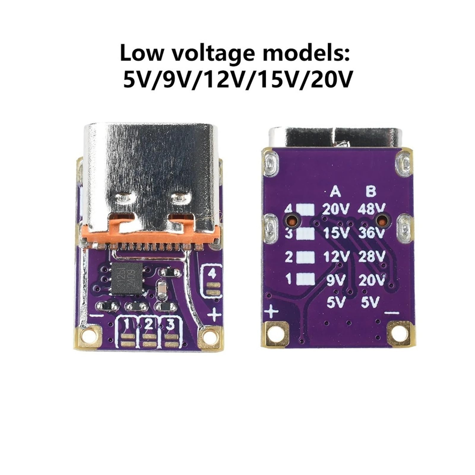 PD3.1 PD3.0 QC3.0 moduł spustowy 48 V 5 A Decoy Board typ C do DC (niskie napięcie)