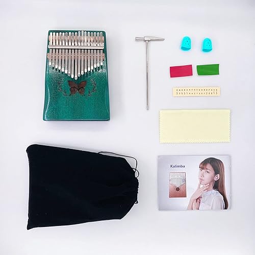 Miniatura 3 de Kalimba - Piano de pulgar Kalimba de 17 teclas, instrucciones de estudio y martillo de afinación, regalo único para niños, adultos principiantes