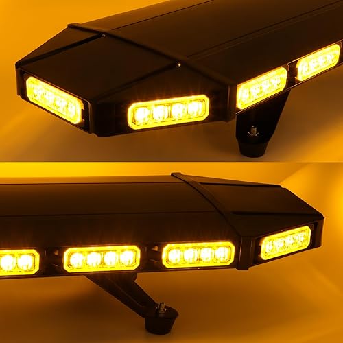 Miniatura 9 de Barra de luz estroboscópica mejorada de 48 pulgadas, 104 LED, construcción de alta intensidad, advertencia de emergencia, luz estroboscópica de bajo