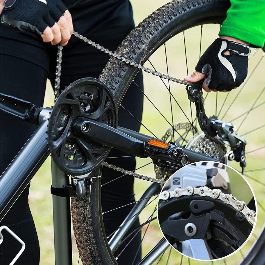 Alrens Kit Riparazione Catena Bici – 8 Pezzi: Rompigatto, Maglie Rapide 6/7/8/9/10V E Pinza – Portatile - 2