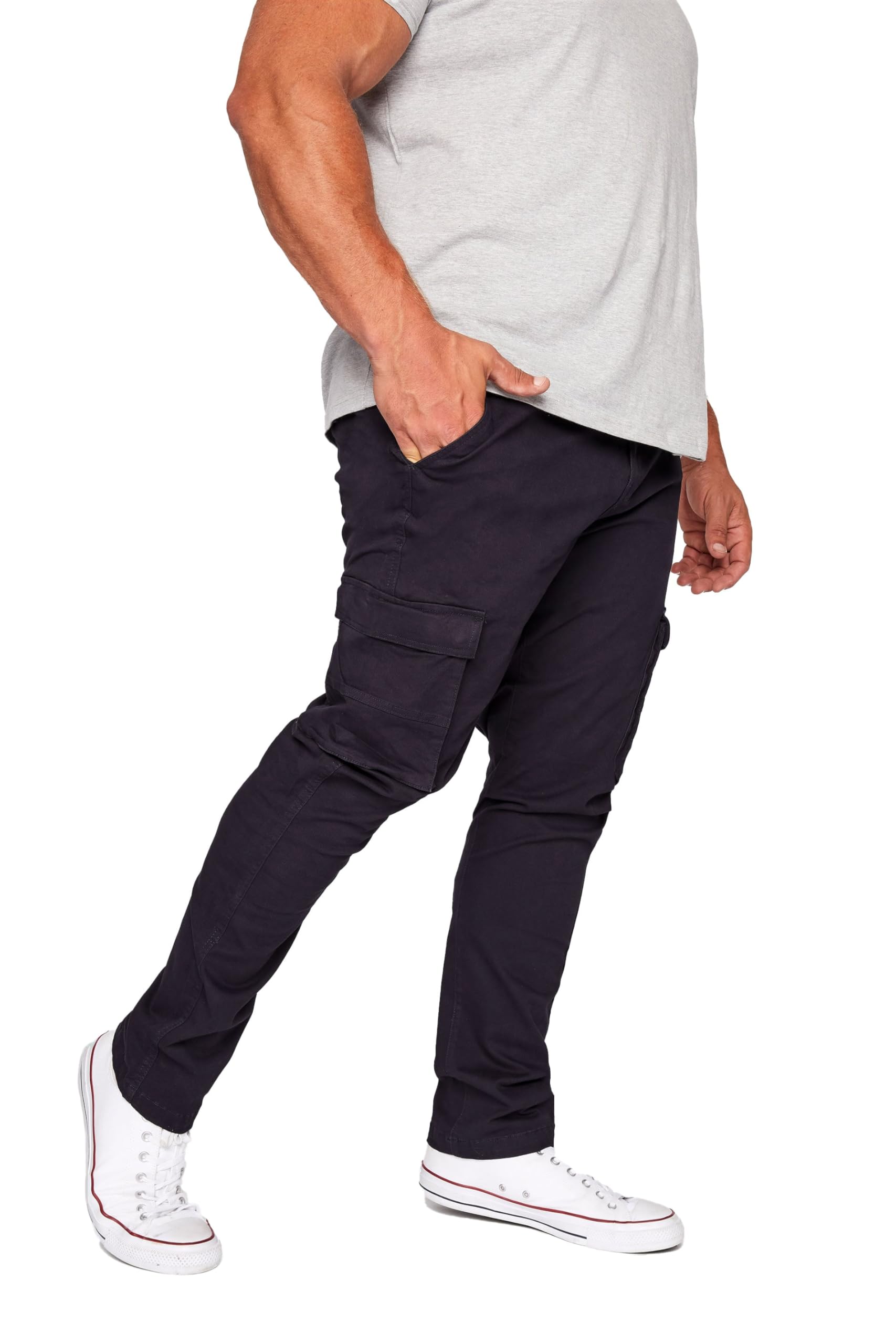 BadRhino Essential Cargo Trousers, Navy, Size 44, Inside Leg 30, Men