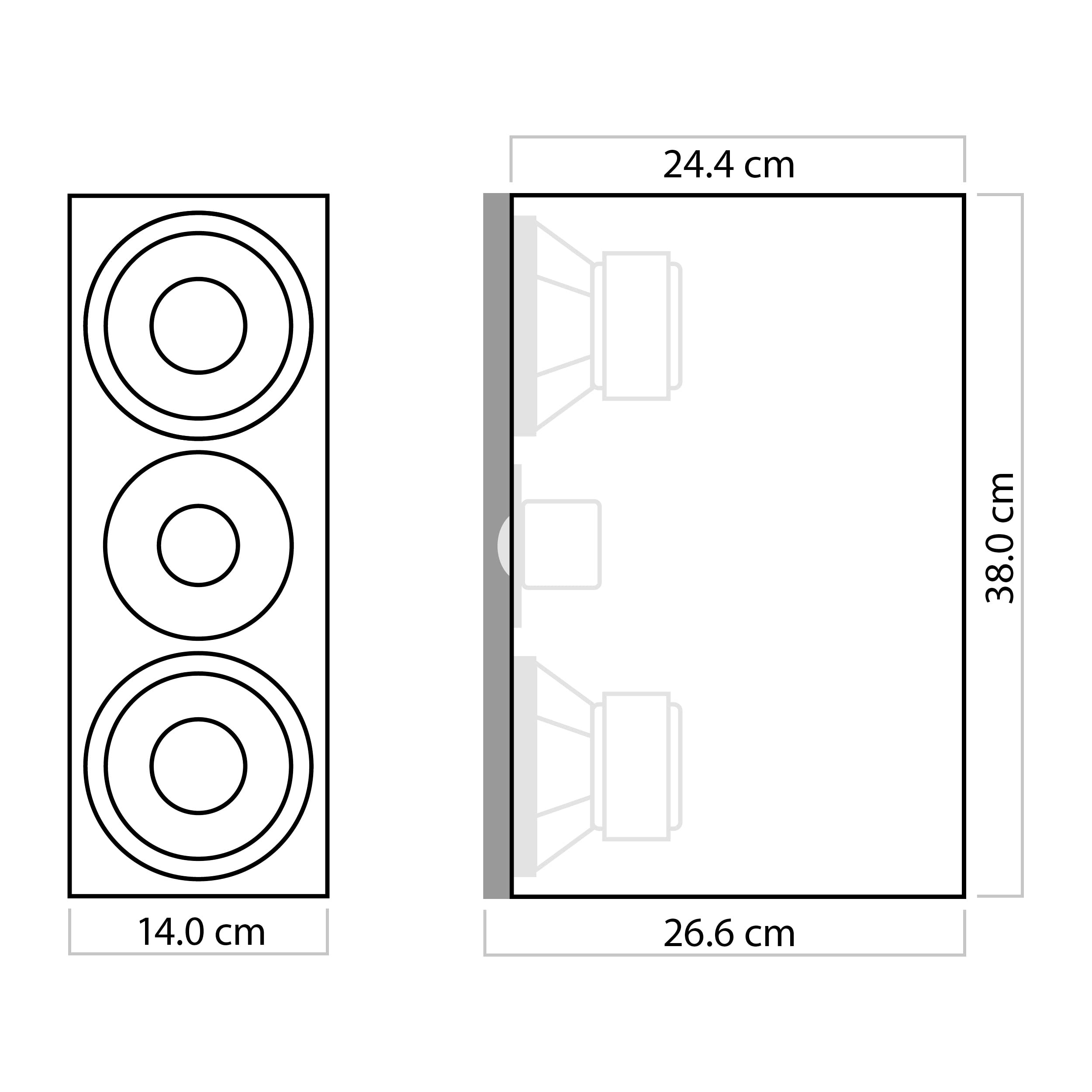 Nubert nuBoxx B-50 | Schwarzer Centerlautsprecher | 1 Stück Passivbox | Für modernes wohnen | Kompaktlautsprecher für Heimkino | Lautsprecher bis 60 Hz | Ideale Lowboardboxen