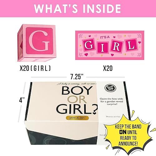 Miniatura 5 de Sweet Baby Co. - Caja sorpresa de revelación de género para niña, incluye cajas emergentes rosas y decoraciones grandes de confeti de papel, kit