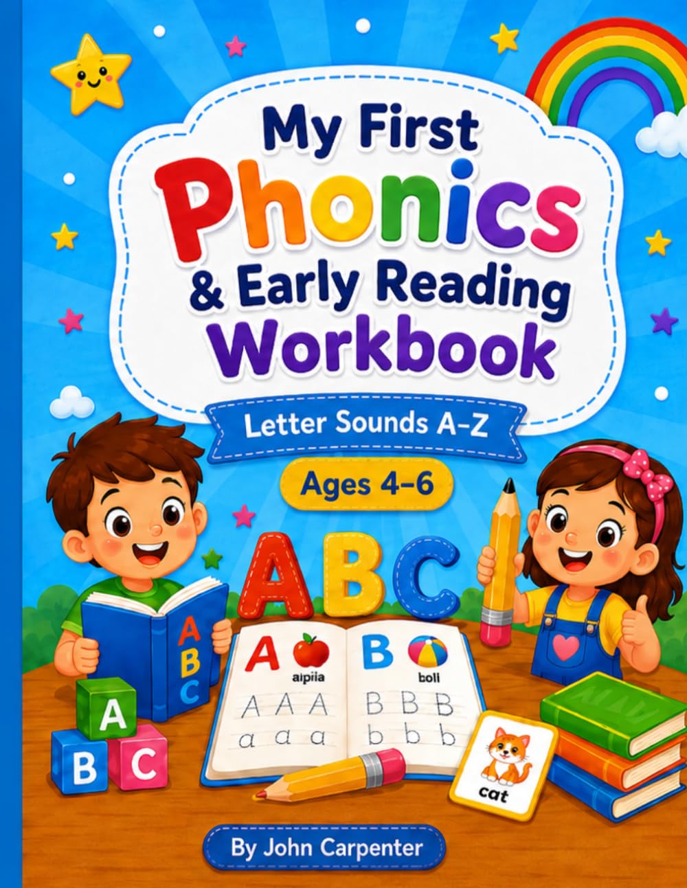 My First Phonics & Early Reading Workbook: Letter Sounds A–Z for Ages 4–6