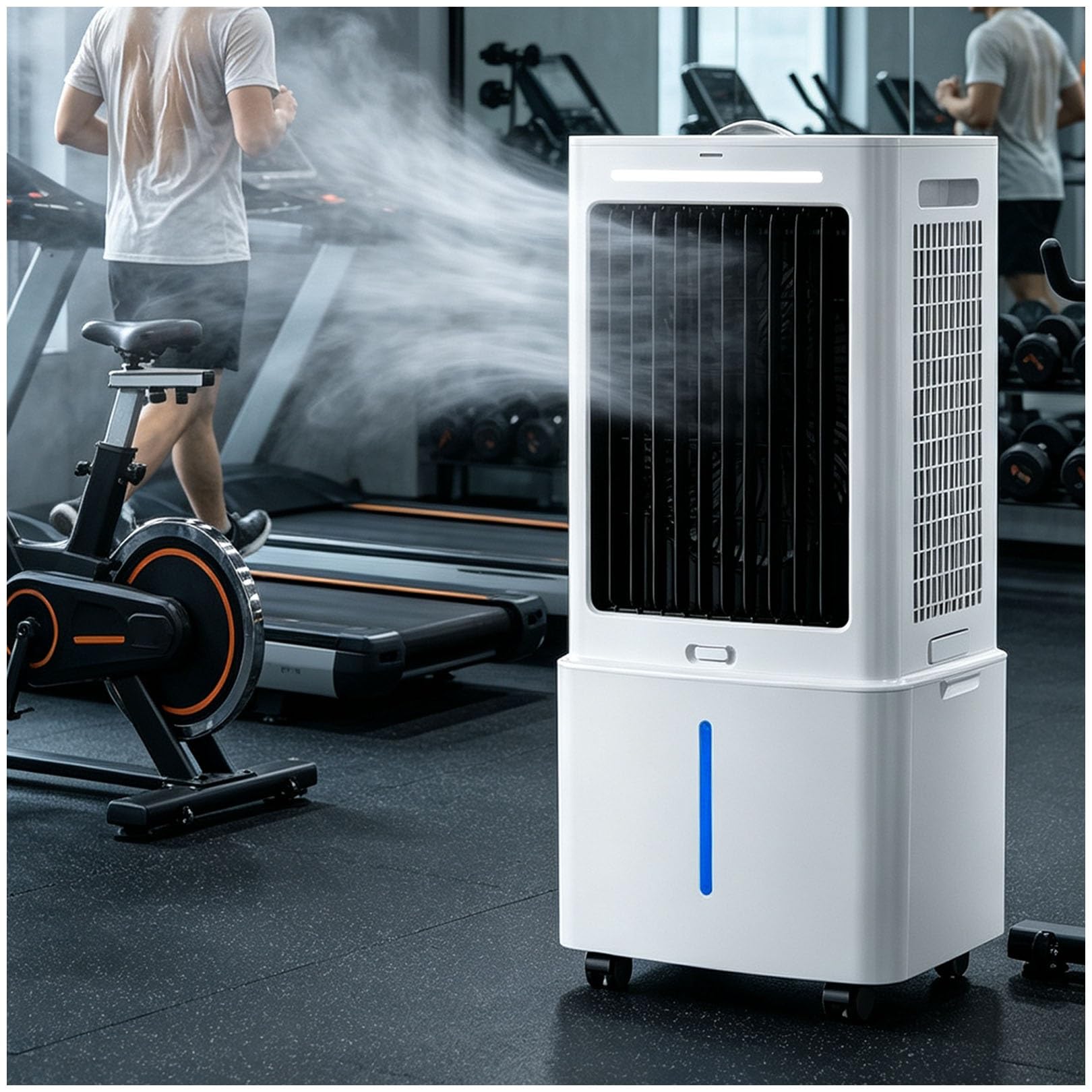 Ventless Air Cooler, Portable Evaporative Swamp Cooler with 25L Tank, 1177 CFM, 3 Speeds, 120° Oscillation, Covers 160-215 sq ft for Living Room