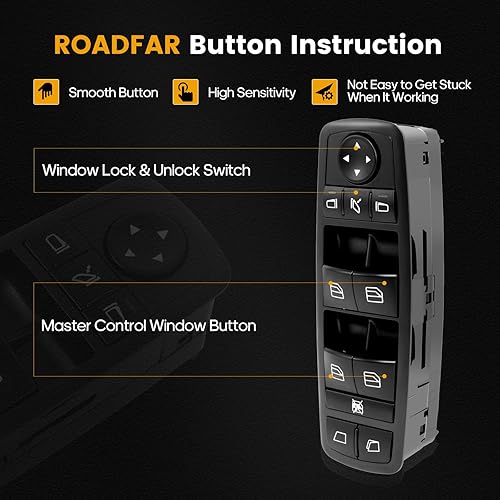 Miniatura 3 de Interruptor de ventana eléctrica Interruptor de control maestro Interruptor de control delantero del lado del conductor, piezas de repuesto para