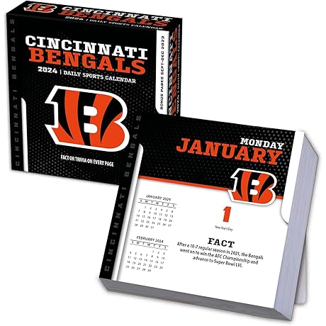 Turner Licensing Cincinnati Bengals 2024 Box Calendar