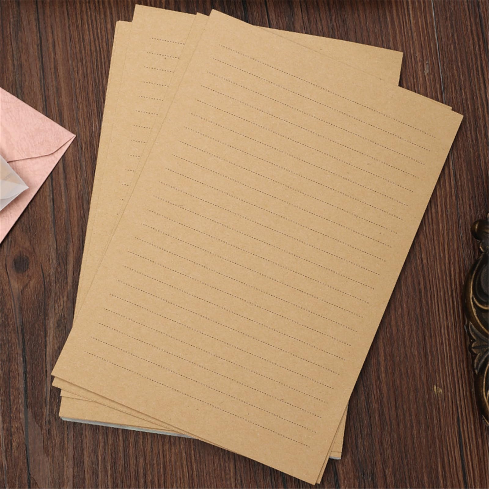 Blumen Briefpapier Set, 14, 5 x 21 cm, Briefpapier, Grußkarte für Geburtstag, Abschlussfeier, 160 Blatt Vintage Briefpapier