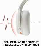 Skullcandy Crusher ANC 2 Wireless Over-Ear Bluetooth Headphones with Multi-Sensory Bass, Active Noise Cancelling, Up to 60 Hours Battery, Microphone for iPhone Android - Bone - 4