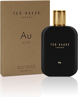 Ted Baker Tonics AU Gold EDT with Bold Notes of Bergamot and Spicy Clove and Base Notes of Opulent Vanilla and Hearty Cedarwood and Musk, Classic Aftershave 100ml