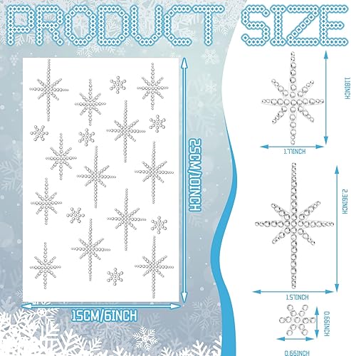 Vista 72 de Epakh 84 calcomanías de estrella de diamantes de imitación, calcomanías de estrella de cristal autoadhesivas con purpurina plateada, para paquete