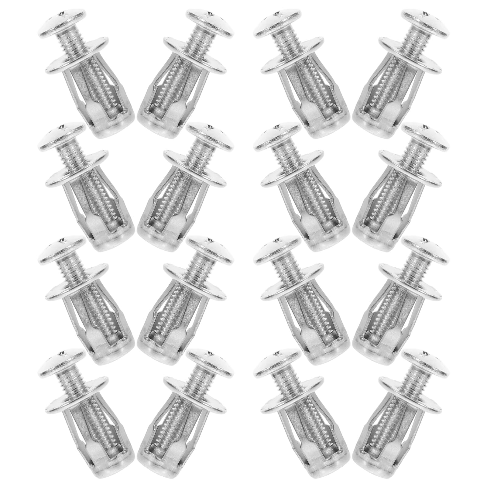 jojofuny Hollow Door Anchors Expansion Screws with Petal Nuts Stainless Steel Lightweight Secure Fixings for Hollow Core Door Installation 20 Pieces