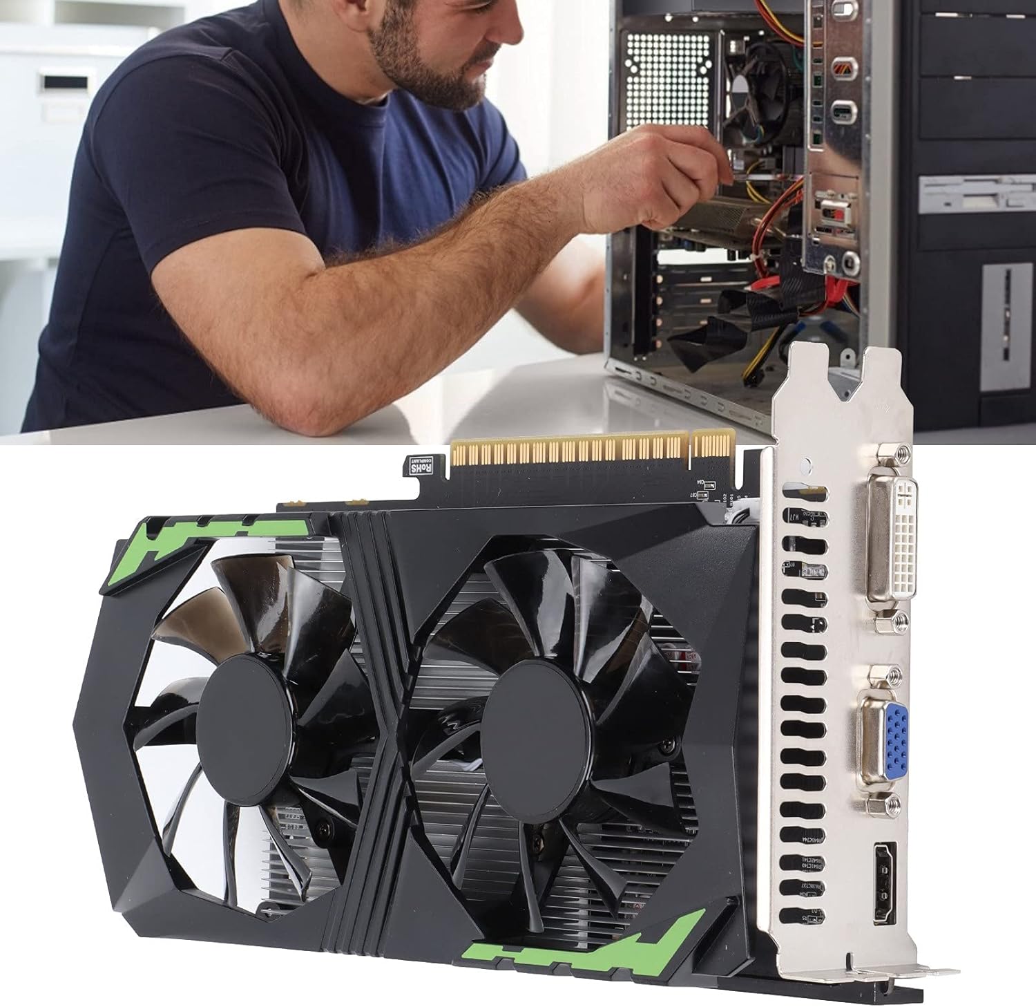 Scheda Grafica da 128 Bit 4 GB Accessori per Computer, DDR5 1250 MHz Riconoscimento Automatico Scheda Grafica da 4 GB per Computer Desktop Scheda di Memoria Video Scheda Grafica da 128 Bit 4 GB Accessori per Computer, DDR5 1250 MHz Riconoscimento Automatico Scheda Grafica da 4 GB per Computer Desktop Scheda di Memoria Video