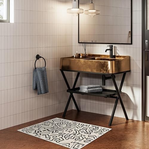 Miniatura 45 de RUGGABLE x Keith Haring - Alfombra lavable, estilo libre, color perla de 5 x 7, resistente a las manchas, antideslizante, con almohadilla estándar