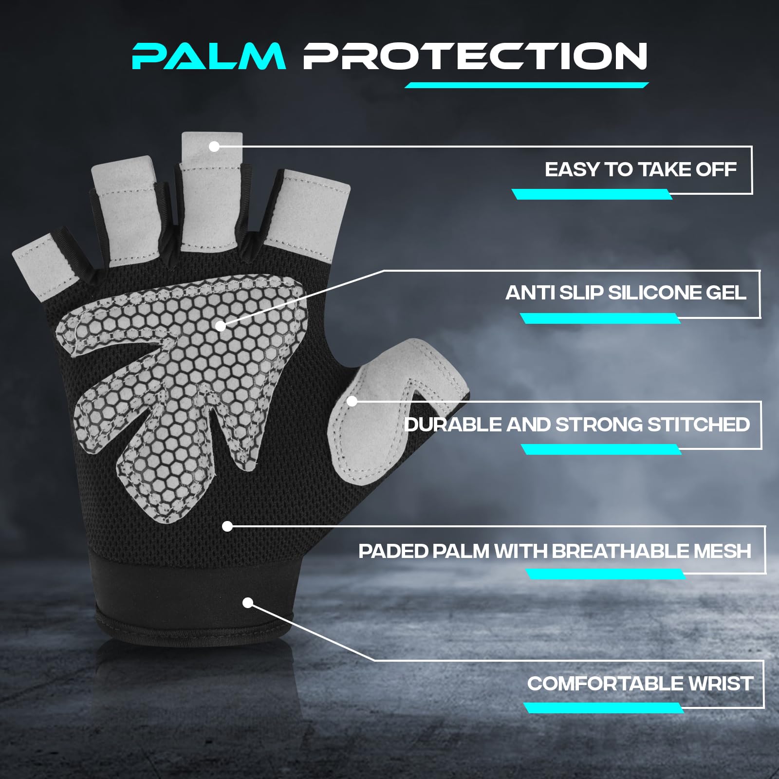 SAWANS Guanti da palestra per uomini e donne guanti da sollevamento pesi fitness allenamento traspirante allenamento antiscivolo in silicone protezione palmo esercizio aderente aderente appeso pull-up