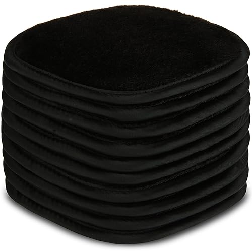 Paño removedor de maquillaje extra grueso (paquete de 10) almohadillas reutilizables de microfibra removedor de maquillaje de algodón, almohadillas