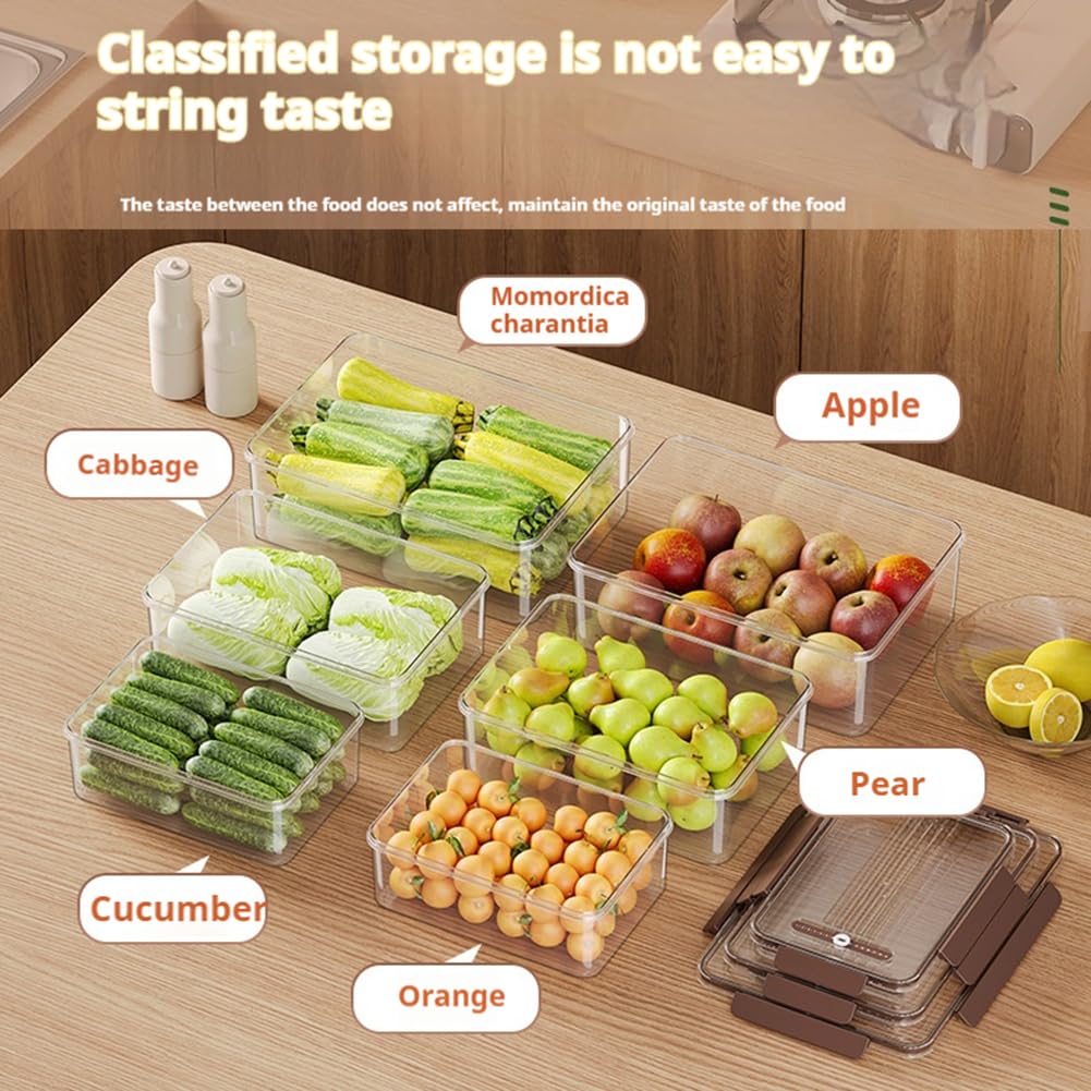 2 Contenitori Per Snack Con 2 Scomparti – 13,4x11,4x5,2 Cm, Con Coperchi Ermetici, Impilabili Per Mini Frigo - 3