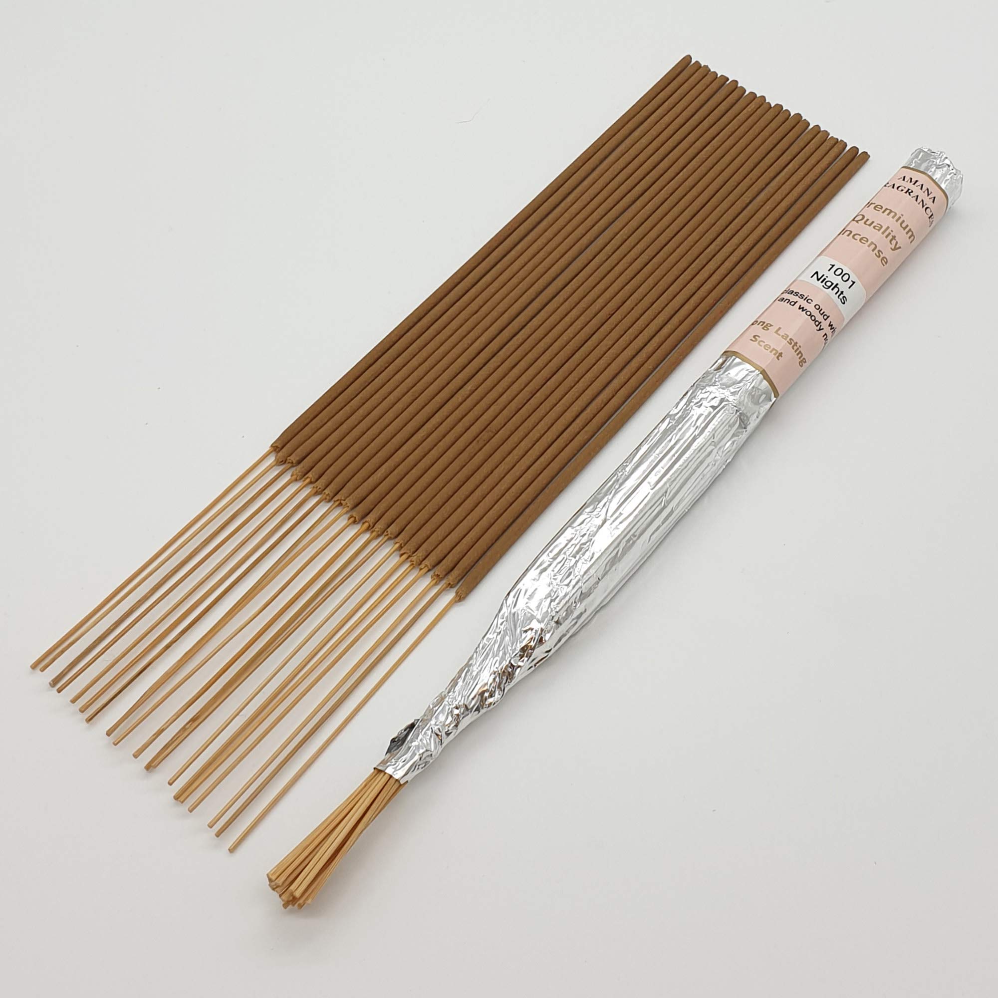 1001 Nights Long Burning Incense Sticks by Amana Fragrances, 60 sticks, 30