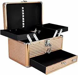 Maleta Para Maquiagem e Joias Frasqueira Luxo Cobre CBRN11094